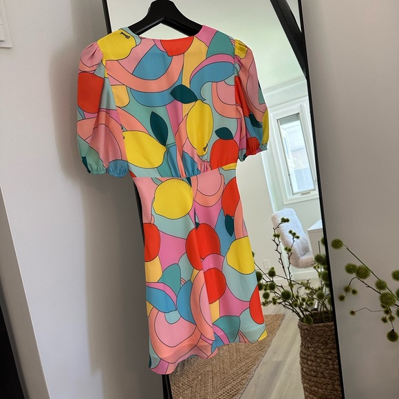 NWT Staud Mini Milla Dress in Citrus Kaleidoscope
Multicolor Puff Sleeve size 0 - Picture 5 of 6